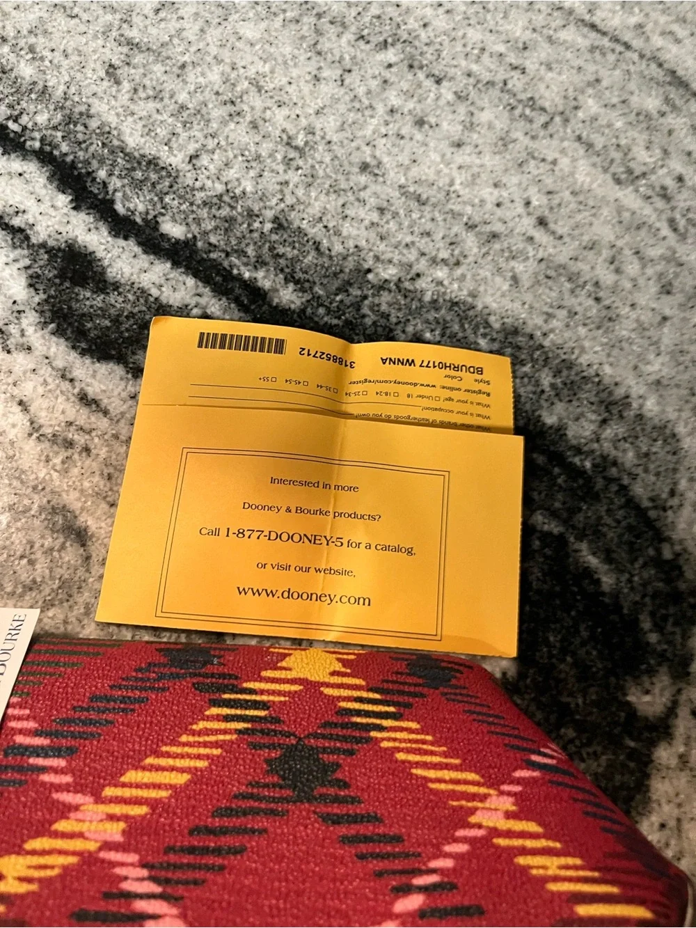 Dooney & Bourke Red Plaid Satchel with Tan Trim
